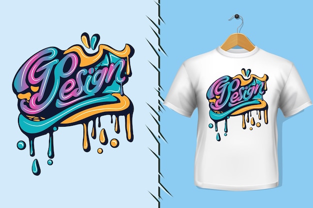 tshirt and apparel trendy go colorful typography design