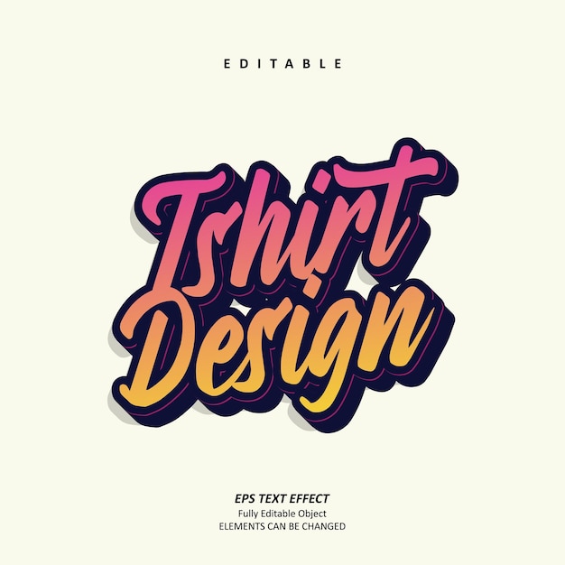 Vector tshirt desgin personalized retro grafitti text effect editable premium premium vector