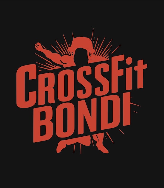 Vector tshirt design crossfit bondi