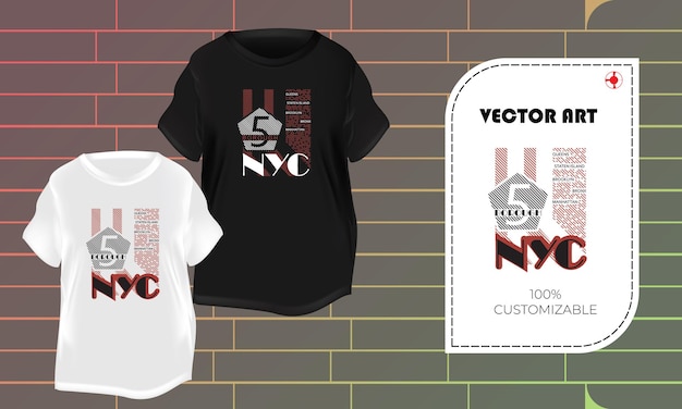 Vector tshirt design custom tshirts design nyc urban vintage clothing apparel design