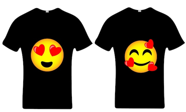 Vettore disegno della maglietta disegno vettoriale emoji