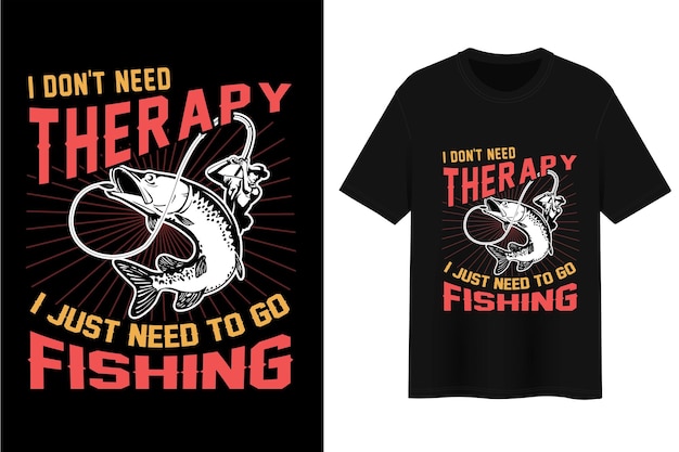 Tshirt Design Fishing Vector