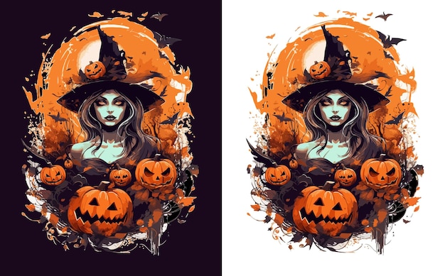 Disegno della maglietta per halloween