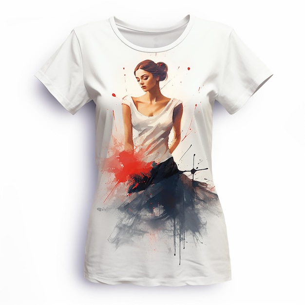Вектор Дизайн футболки знаменитой балерины