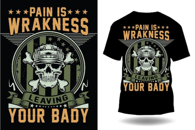 Tshirt design samples with illustration of a skull with guns