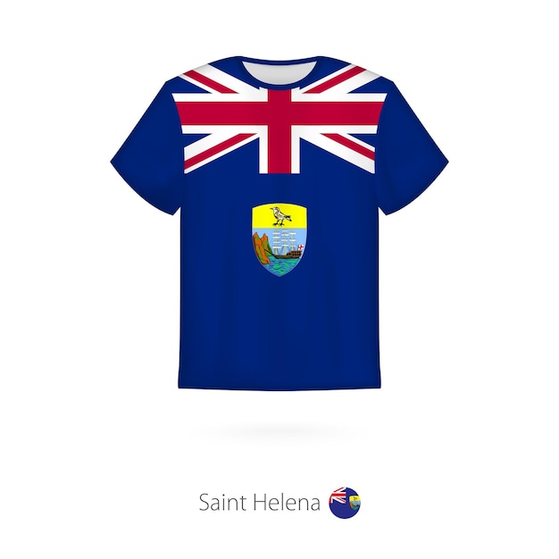 Tshirt design with flag of Saint Helena Tshirt vector template