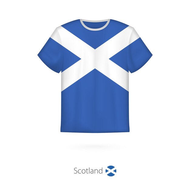 Tshirt design with flag of Scotland Tshirt vector template