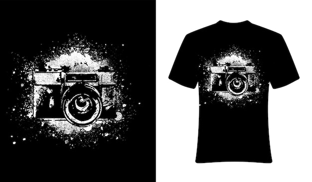 Vector tshirt designs_grunge camera