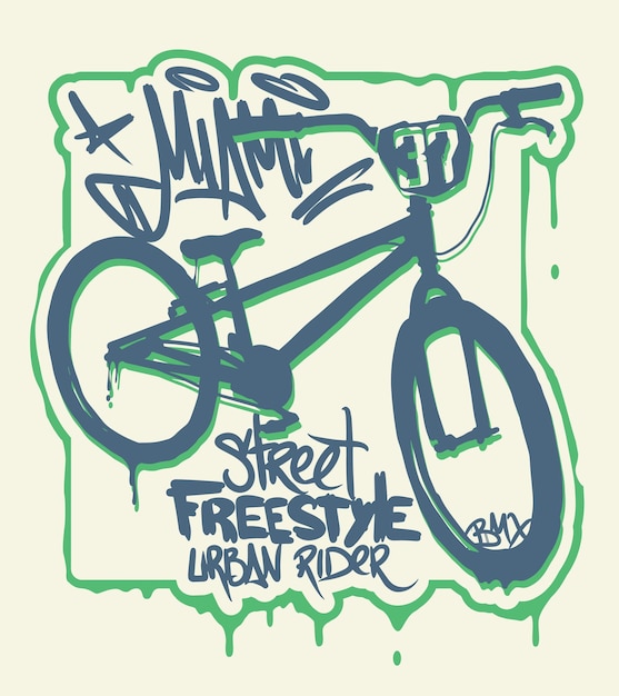 Tshirt Graphics Extreme bike street style design