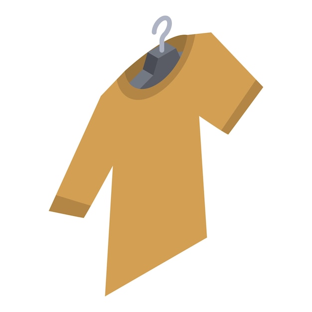 Vector tshirt on hanger icon isometric of tshirt on hanger vector icon for web design isolated on white background