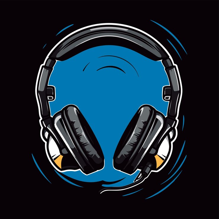 Vector tshirt headset gamer vector logo rgb