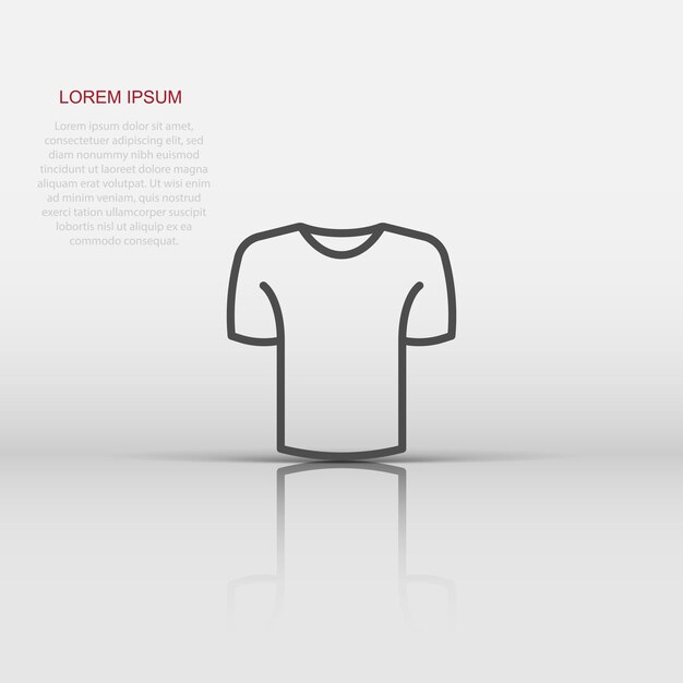 ベクトル フラットスタイルのtシャツアイコン 白い隔離された背景のカジュアル服のベクトルイラスト ポロウェアのビジネスコンセプト