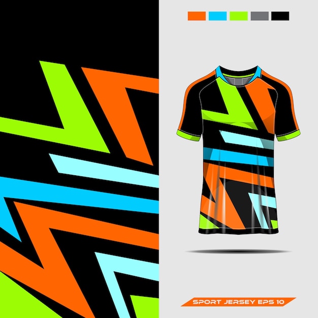 Tshirt jersey template modern with halftone pattern Premium Vector