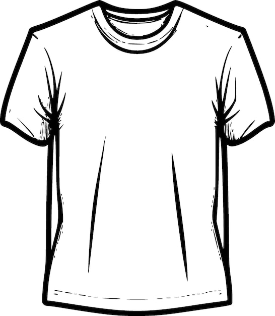 Tシャツのミニマリストとシンプルなシルエットベクトルイラスト