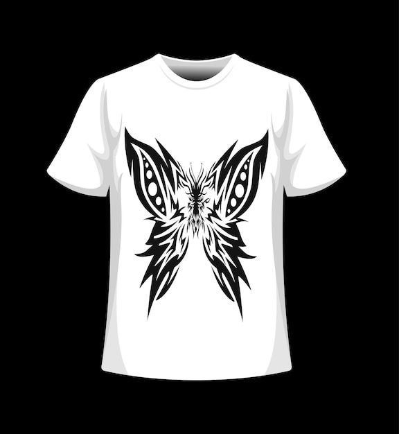 Tshirt mockup butterfly character