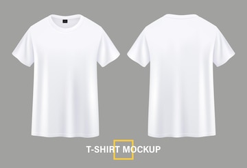 Premium Vector | Tshirt mockup front and back illustrations
