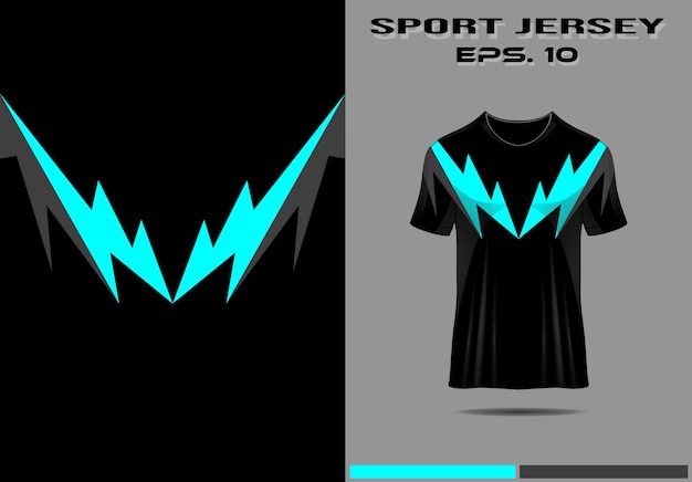 Tシャツモックアップグランジジャージーレーシングスポーツブルーデザイン