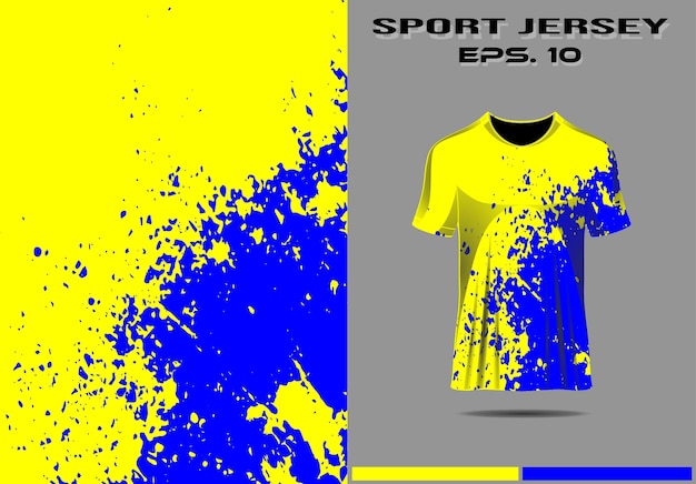 스포츠 레이싱 게임 디자인을 위한 티셔츠 모형 저지 그런지 디자인