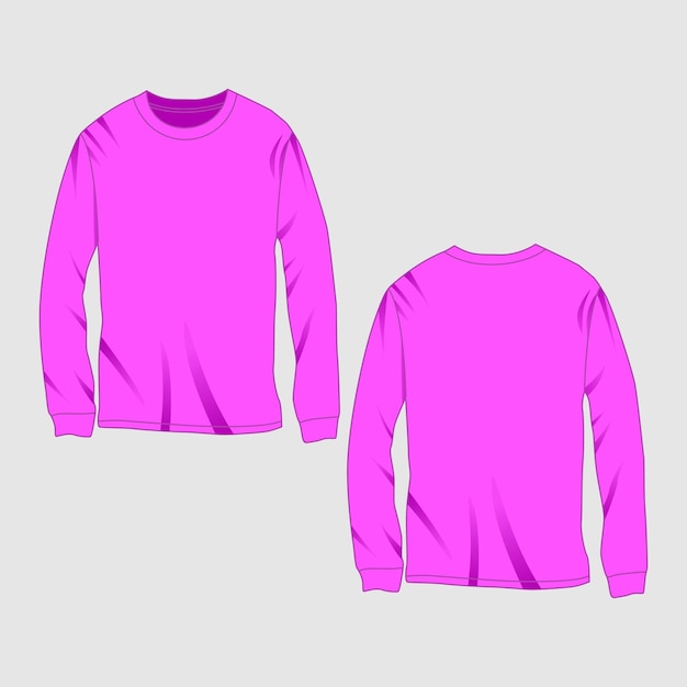 Vector tshirt mockup long sleeve