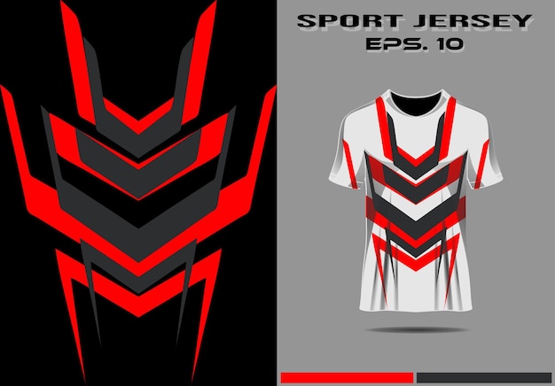 tshirt mockup sjabloon jersey voor sport racen gaming design