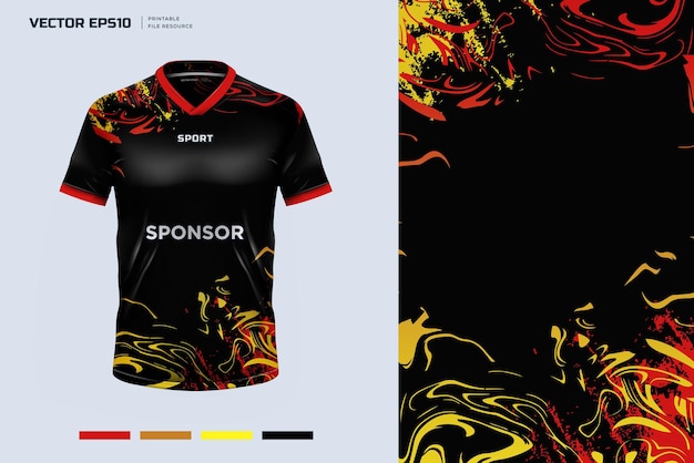 Tshirt mockup sport shirt template design for soccer jersey football kit vector eps file