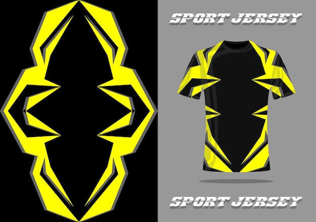 Tshirt mockup design sportivo per i giochi di calcio in jersey da corsa