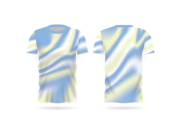 Вектор Мокет футболки с сублимационным дизайном