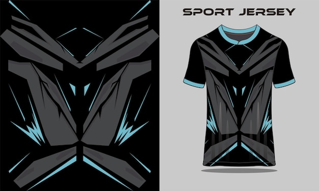 Tshirt mockup template jersey racing sport gaming design Premium Vector