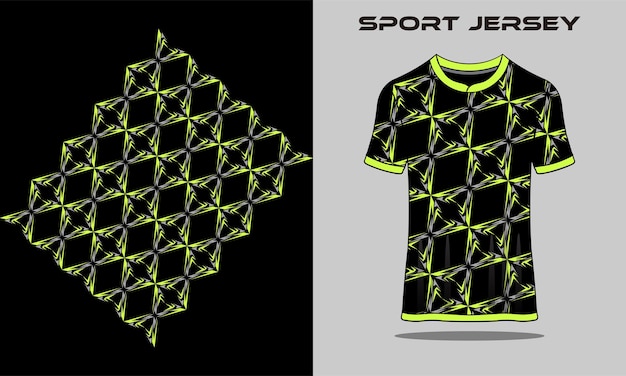 Tshirt mockup modello jersey racing design di gioco sportivo vettore premium