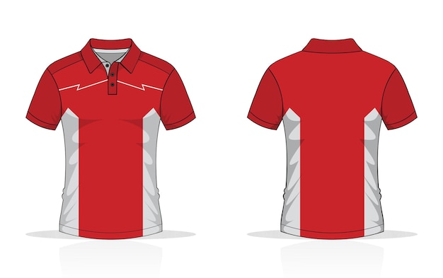 Vector tshirt polo design, red template