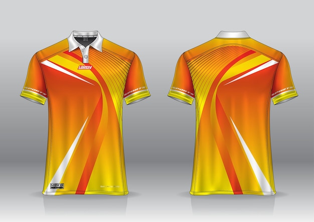 Vettore tshirt polo sport design jersey da golf mockup per modello uniforme