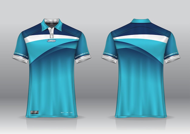 Tshirt polo sport design golf jersey mockup for uniform template