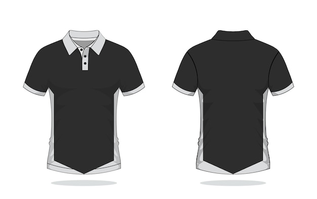 Vector tshirt polo template gray