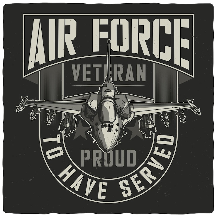 Vector tshirt or poster design with military airplane
