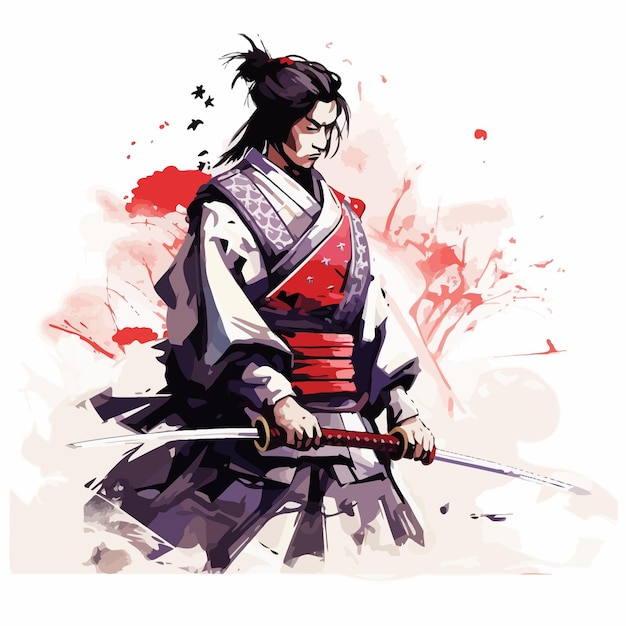 Vector tshirt samurai logo vector