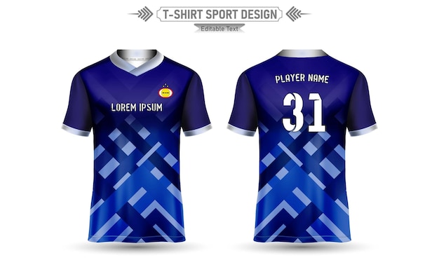 Tshirt sport design mockup modello astratto