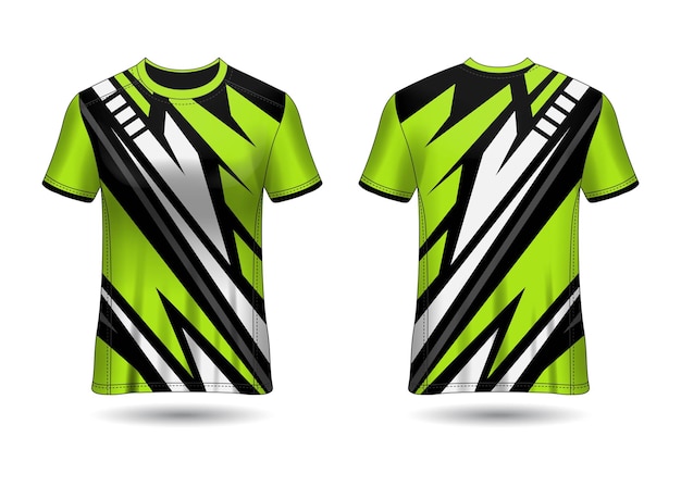 TShirt Sport Design Racing jersey for club uniform front and back view