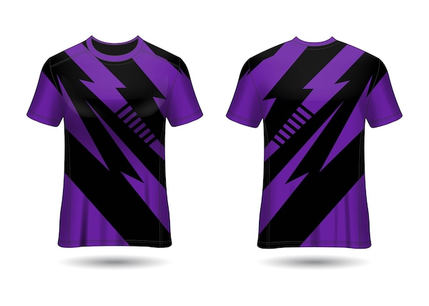 Tshirt sport design racing jersey for club uniform front and back view