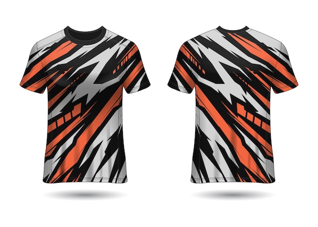 TShirt Sport Design Racing jersey for club uniform front and back viewTShirt Sport Design Raci