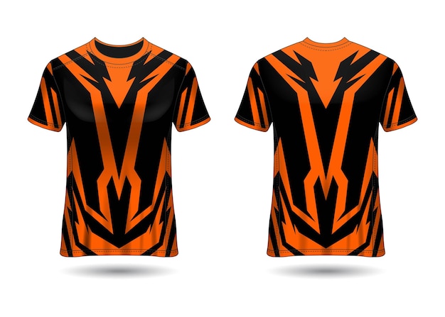 TShirt Sport Design Racing jersey voor clubuniform voor- en achteraanzicht