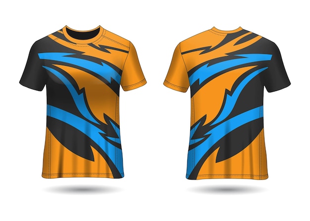 TShirt Sport Design Racing jersey voor clubuniform voor- en achteraanzicht