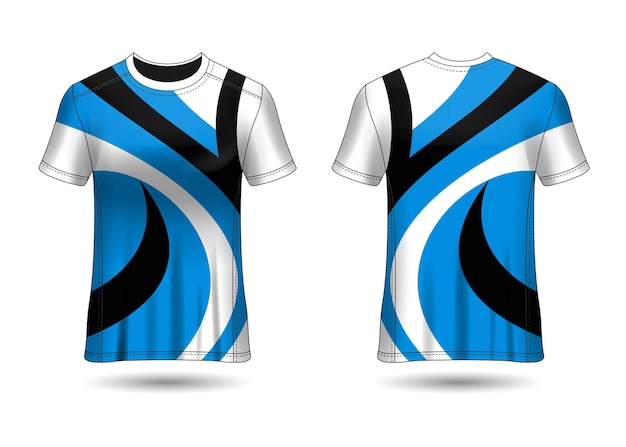 TShirt Sport Design Racing jersey voor clubuniform voor- en achteraanzicht