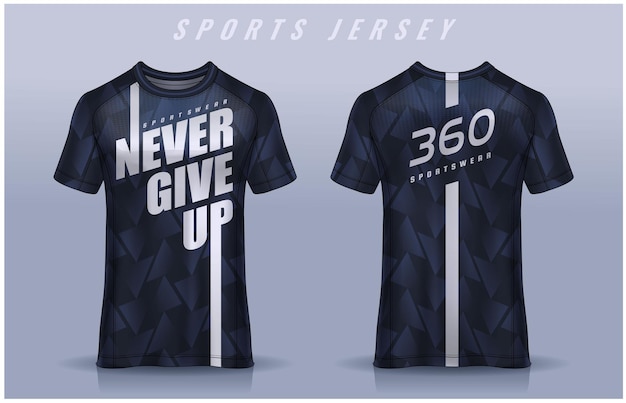 Tshirt 스포츠 디자인 템플릿 축구 클럽 유니폼 전면 및 후면보기를위한 축구 유니폼