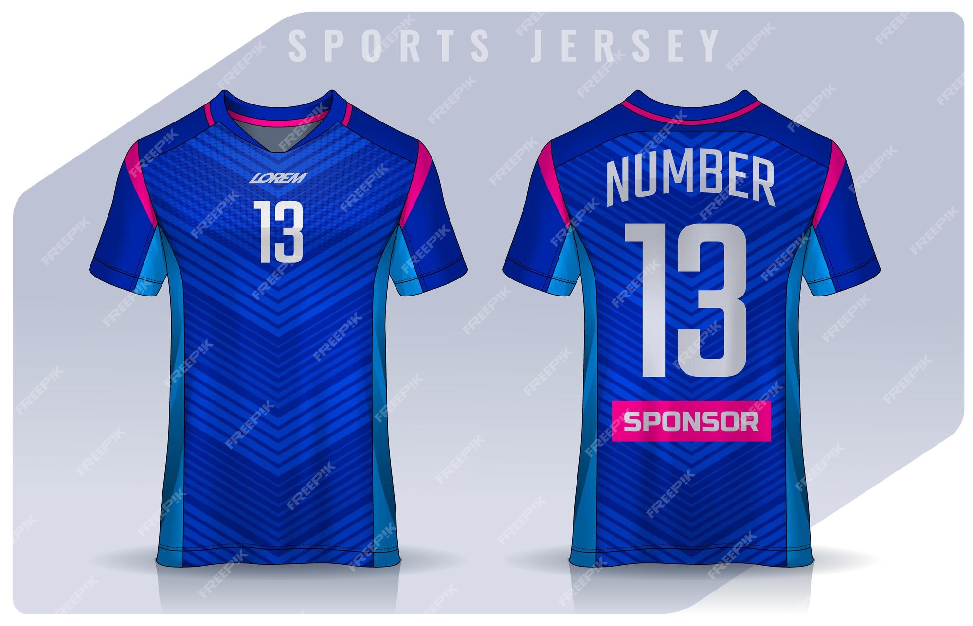 Premium Vector | Tshirt sport design template soccer jersey mockup for ...