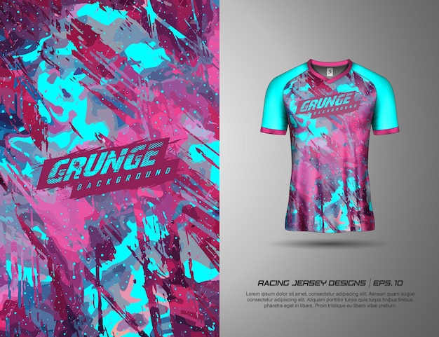 Tshirt sport grunge achtergrond voor racen jersey fietsen voetbal gaming