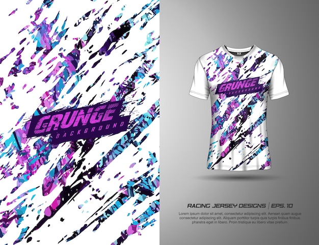 Tshirt sport grunge achtergrond voor racen jersey fietsen voetbal gaming