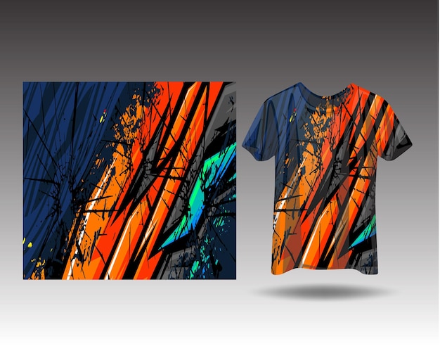 Vector tshirt sport grunge background for extreme jersey team,racing,cycling,football,gaming