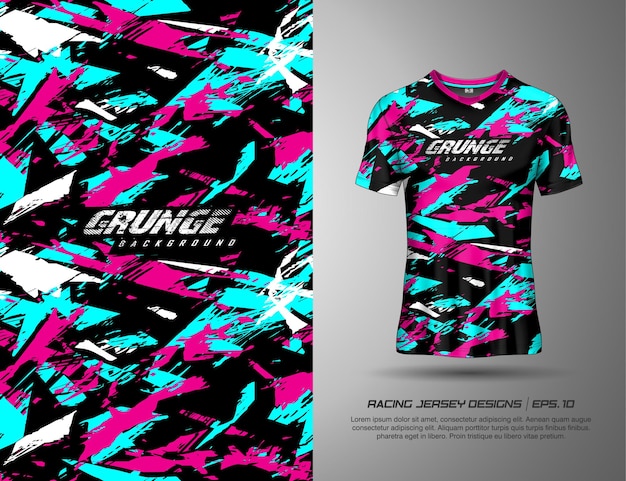 Tshirt sport grunge textuur achtergrond voor voetbal jersey downhill fietsen voetbal gaming