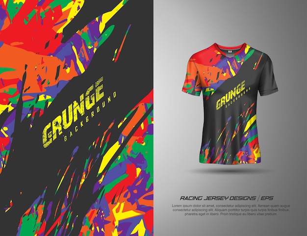 Tshirt sport grunge textuur achtergrond voor voetbal jersey downhill fietsen voetbal gaming