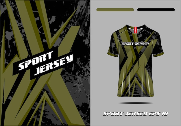 Tshirt sport olijf grunge textuur achtergrond voor voetbal jersey fietsen voetbal gaming premium